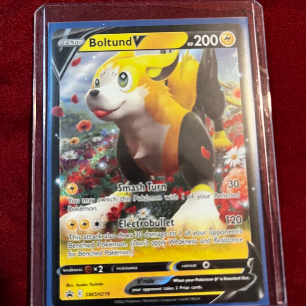 Boltund V full art Pokémon Card mint condition 20$ or best offer